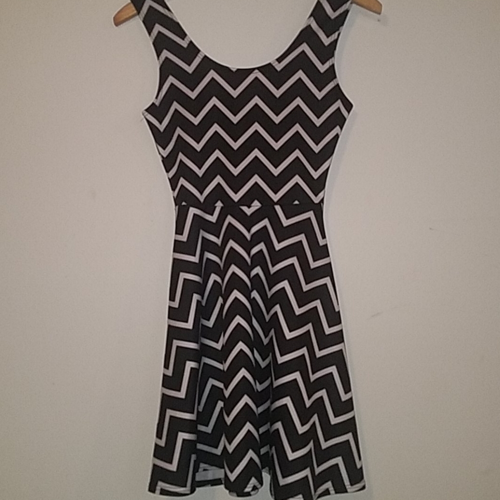 Black and white Chevron dress